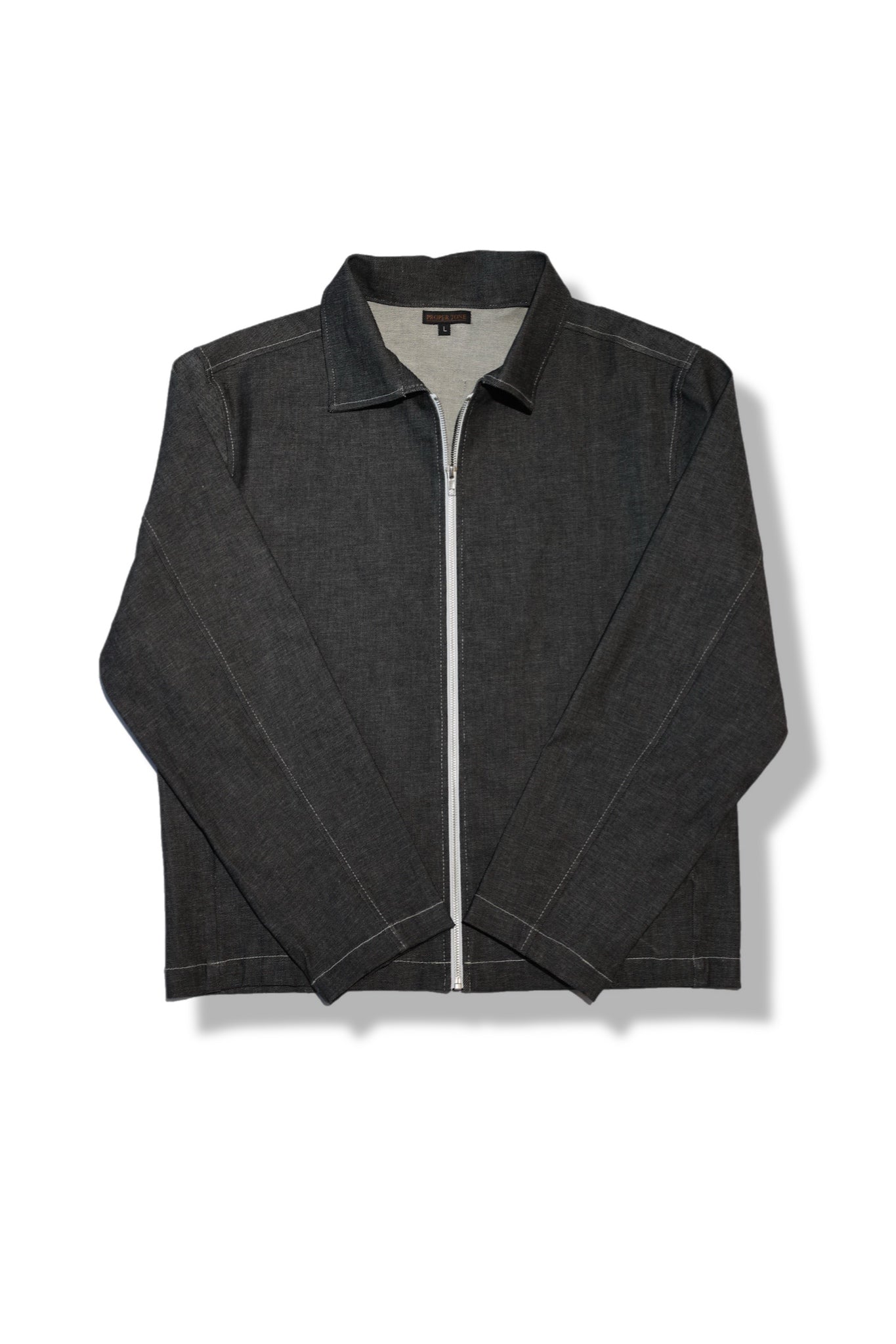 Raw black denim
