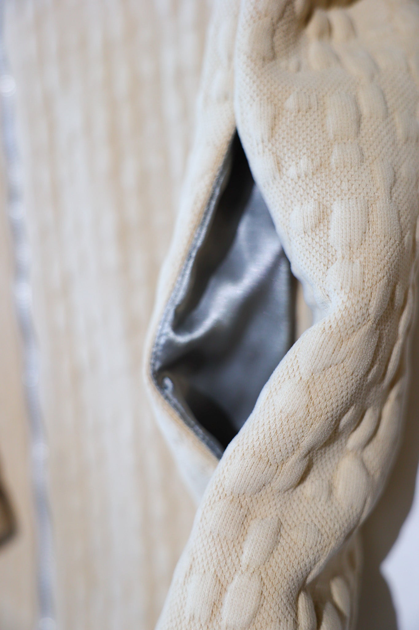 A ivory jacket heavy quilt fabric