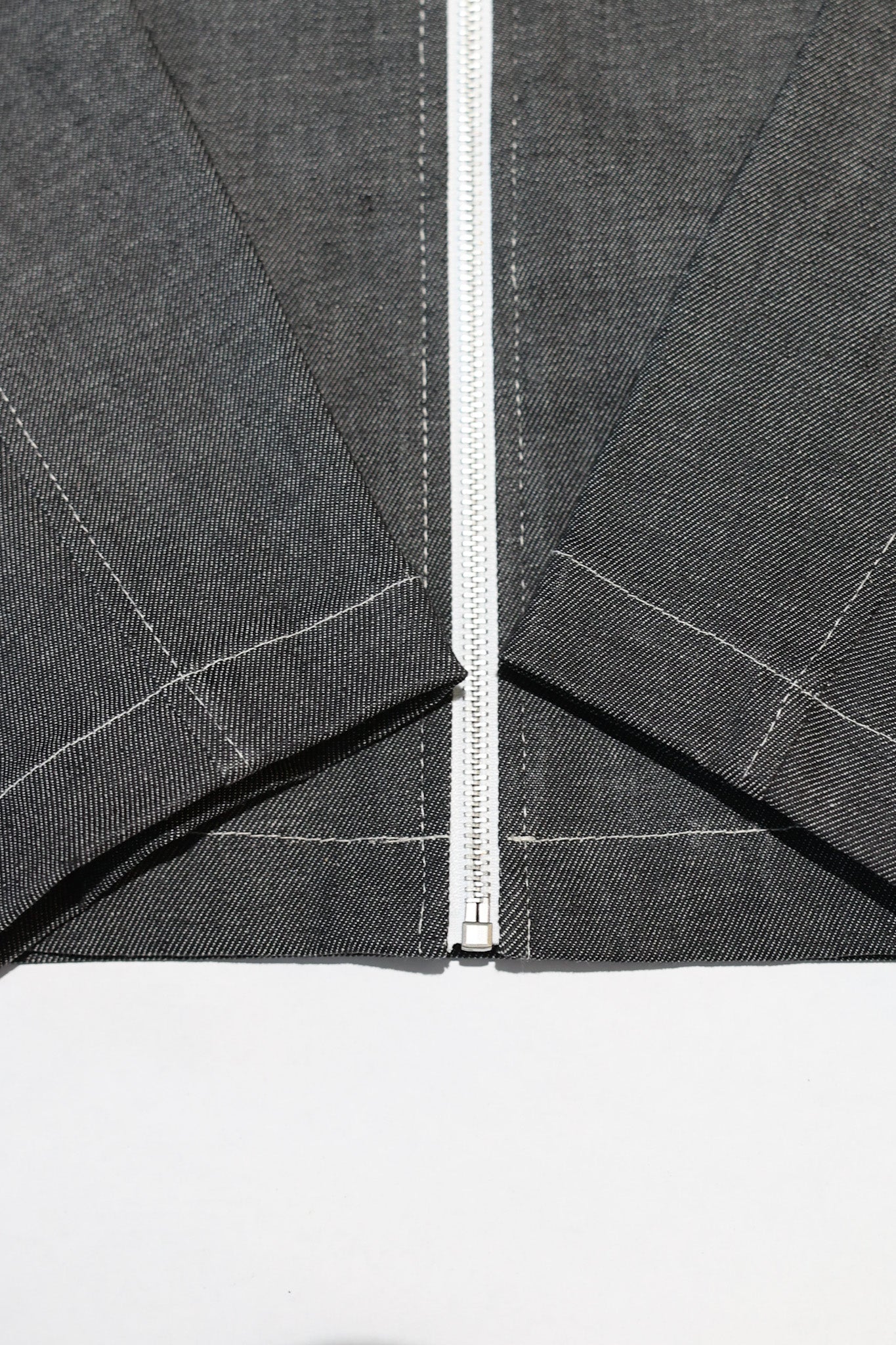 Raw black denim