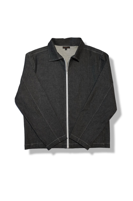 Raw black denim